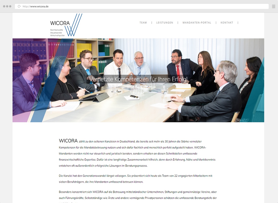Wicora Webseite