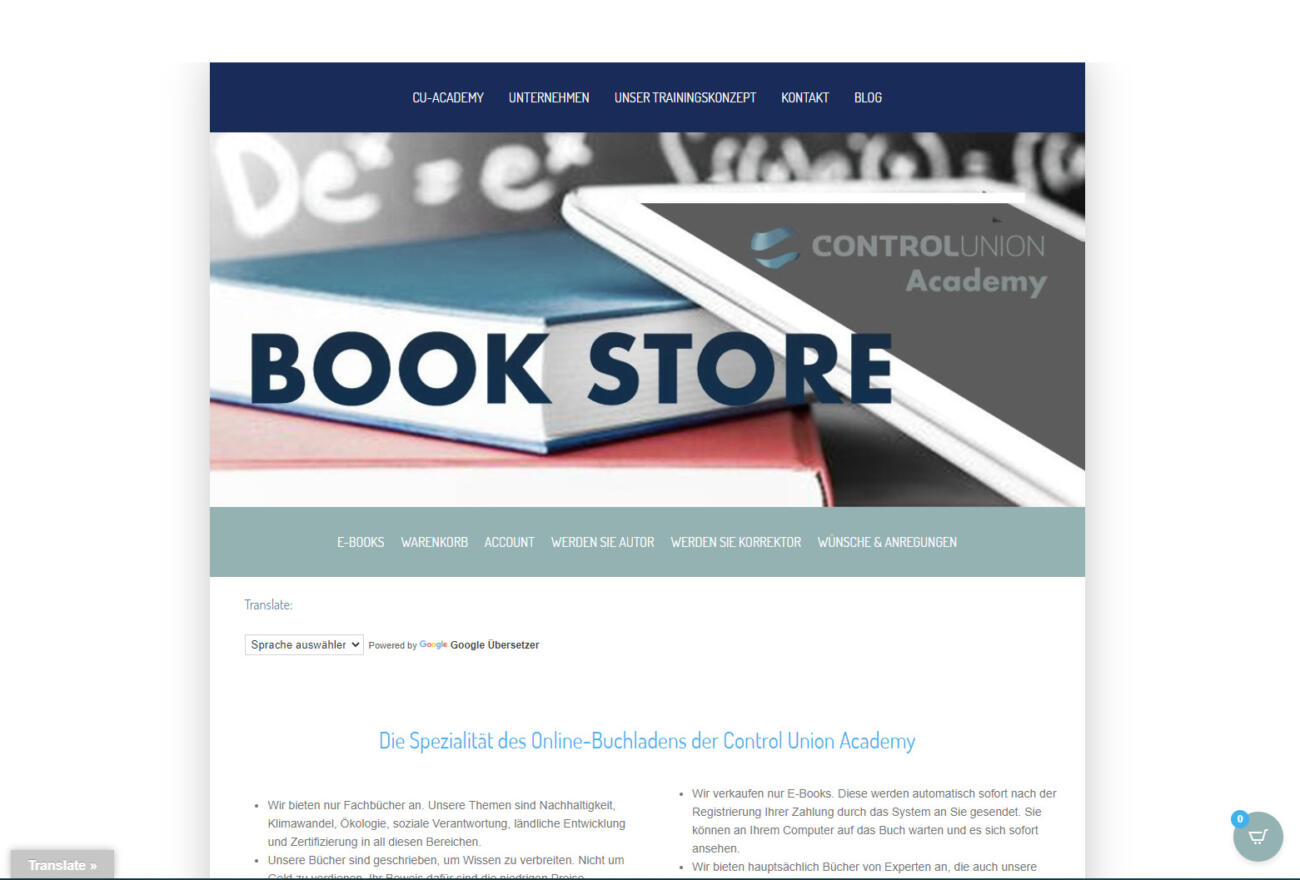 Book Store Webseite