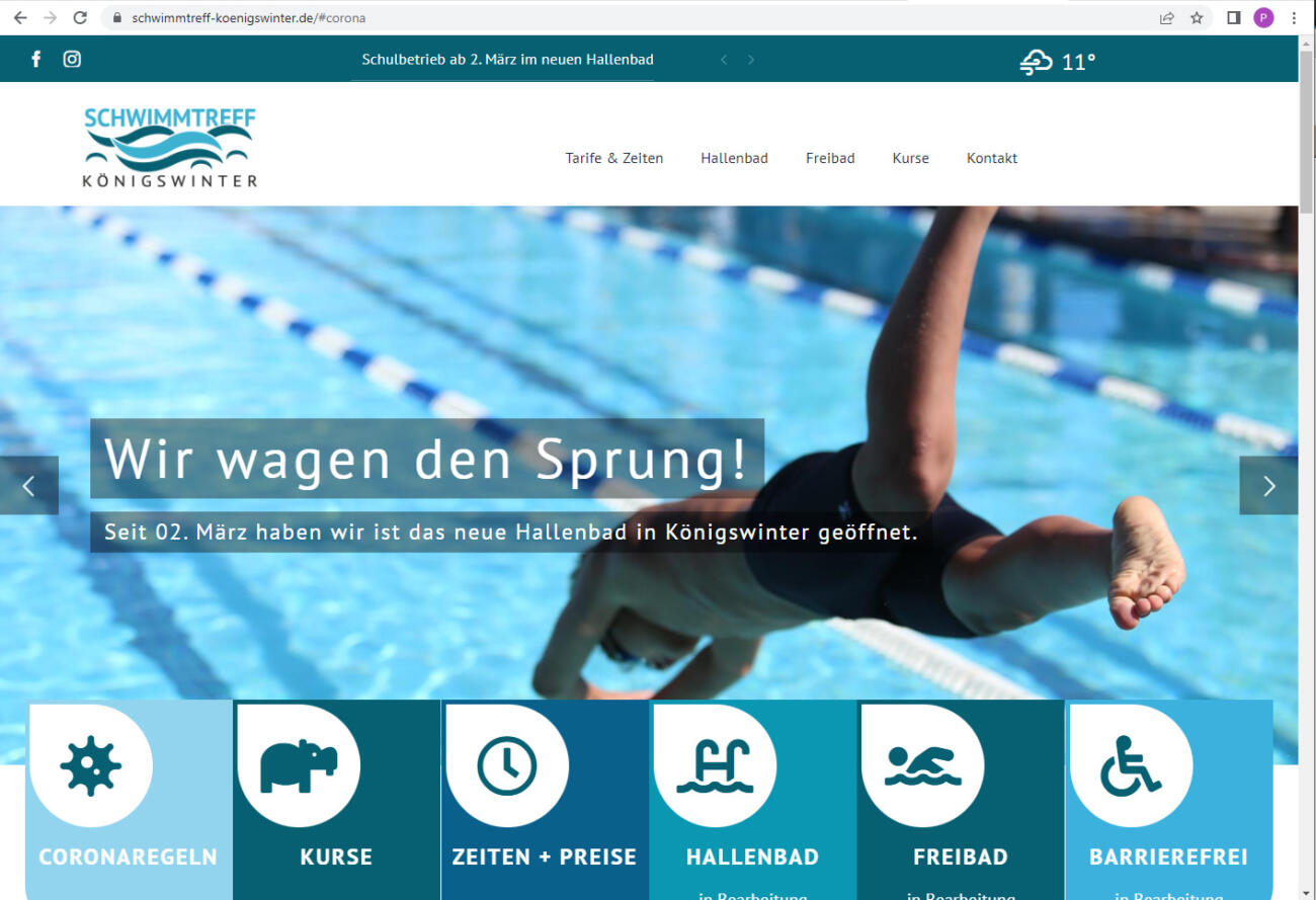 Schwimmtreff Königswinter Webseite